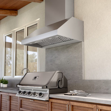 A clean bbq hood and ventilation system after Xtreme Grill Clean services in Bradenton, FL
