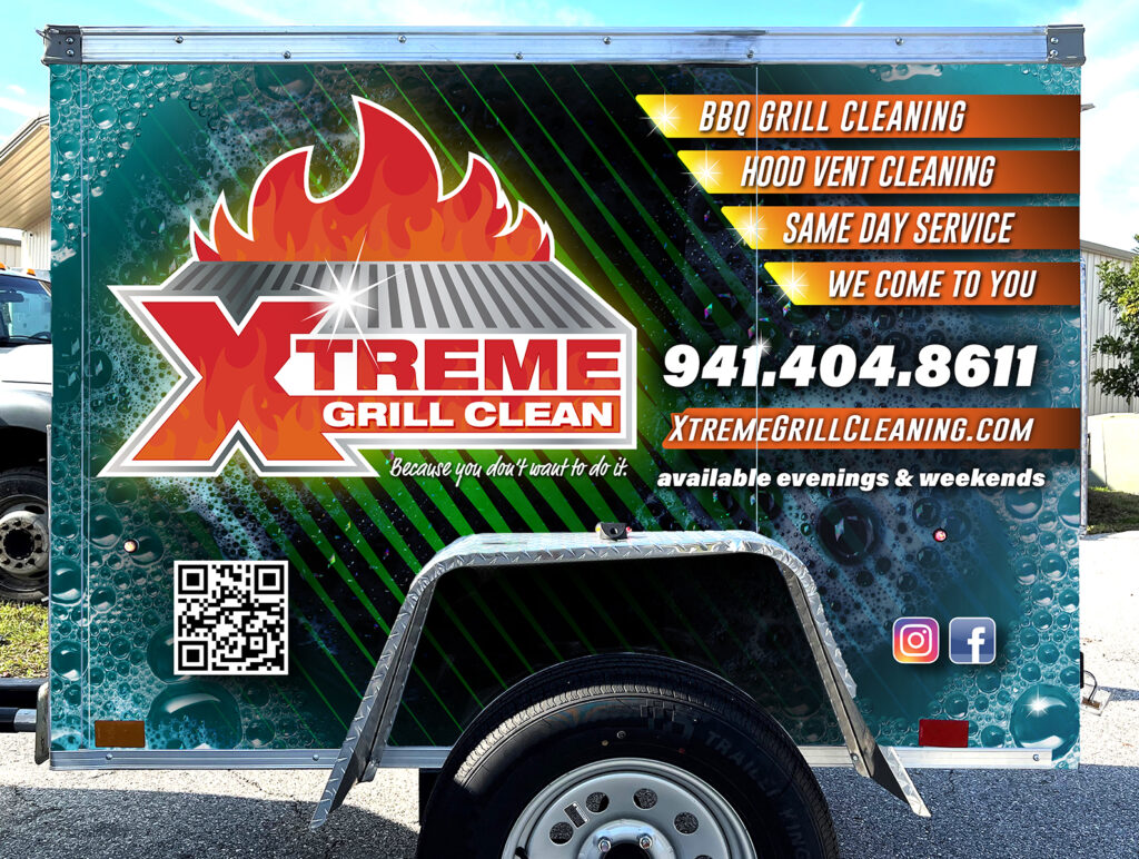 Xtreme Grill Clean branded trailer